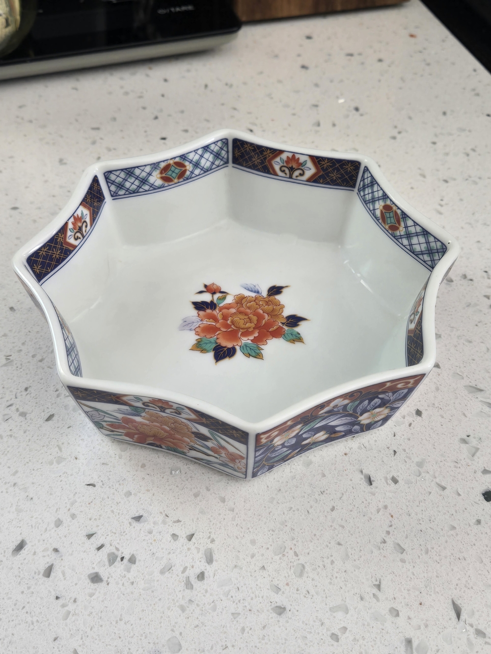 Vintage Japan Ceramic Octagonal Bowl Dish